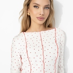 Лонгслив Громкий тренд (нежное чувство). Состав: 97% хлопок, 3% лайкра