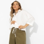 Блуза Твой личный тренд (белая). Состав: 95% полиэстер, 5% эластан