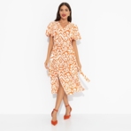 Платье Мода без компромиссов (оранжевое). Состав: 100 % вискоза