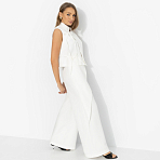 Брюки Не по шаблону (белые). Состав: 60%  п/э, 37%  вискоза, 3% спандекс