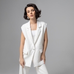 Карьерный взлет (античный белый) . Состав: 65% п/э, 35% вискоза