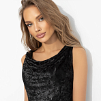 Платье На первом плане (черное). Состав: 100% п/э