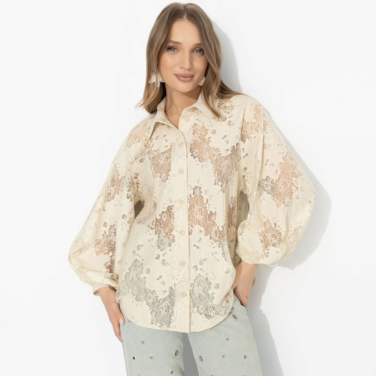 Блуза Теория красоты (айвори). Состав: 80% вискоза, 20% п/э