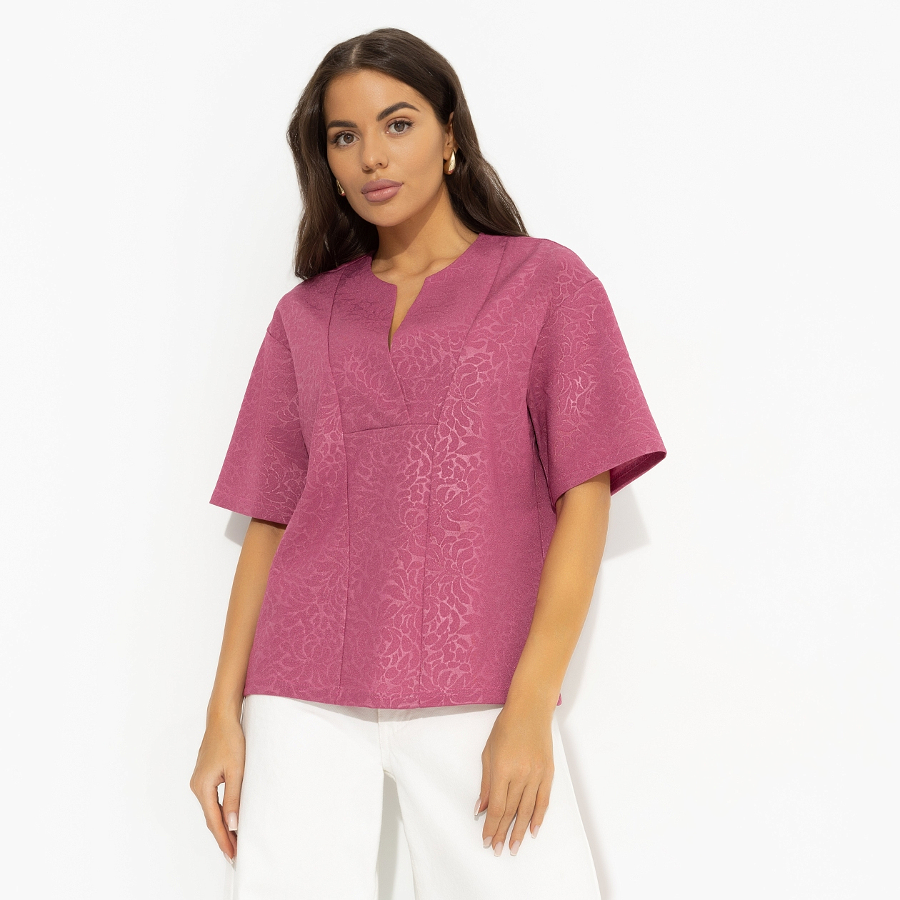 Блуза Позиция лидера (pink). Состав: 95% полиэстер, 5% спандекс