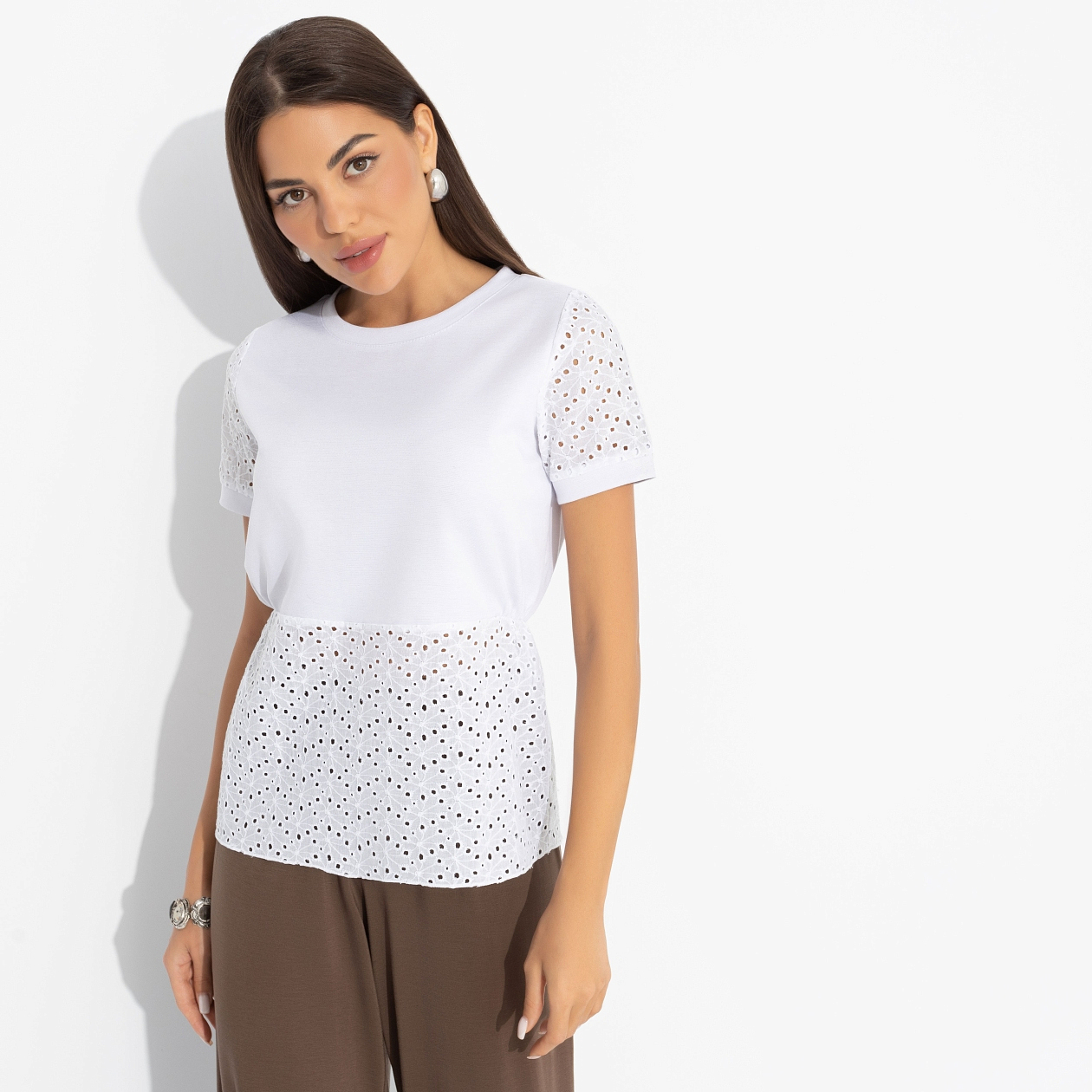 Футболка Свежий взгляд. Состав: 65% п/э, 30% вискоза, 5% стрейч