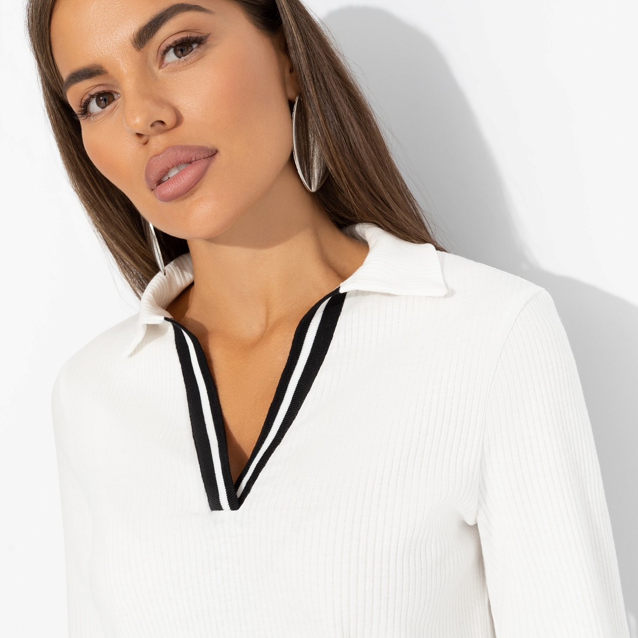 Поло Волна успеха (white). Состав: 97% хлопок, 3% лайкра