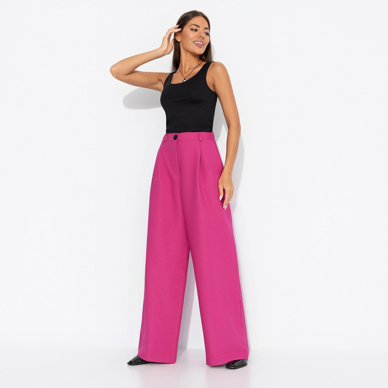 Брюки Легкой походкой (pink). Состав: 60% полиэстер, 37% вискоза, 3% спандекс