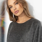 Блуза Предвкушение встречи (блеск). Состав: 95% п/э, 5% эластан