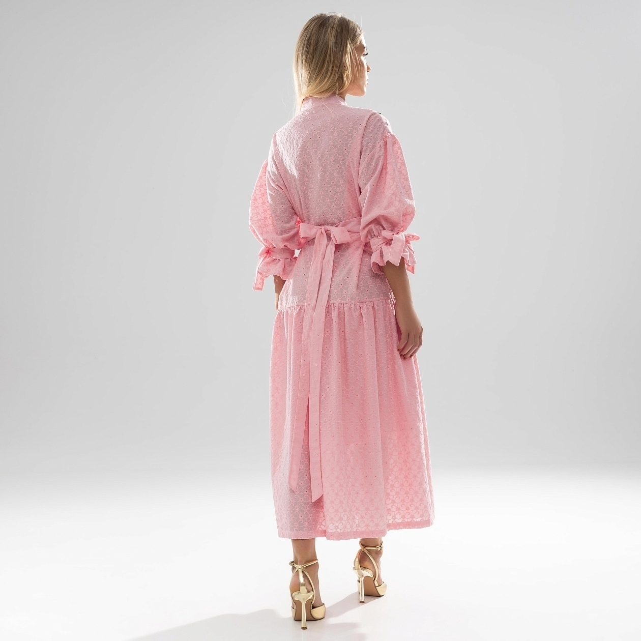 Платье Приглашённая звезда (с поясом). Состав: 90% хлопок, 9% полиэстер, 1% спандекс