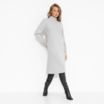 Платье Неотразимый лук (серое). Состав: 75% нейлон, 22% хлопок, 3% спандекс