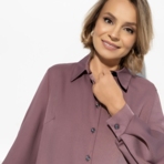 Платье-рубашка Стильный каприз (brown rose, с поясом). Состав: 100% п/э