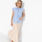 Блуза Свежая подборка (blue). Состав: 95% п/э, 5% эластан