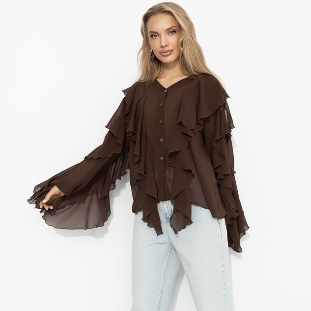 Блуза Прикосновение мечты (брауни) 