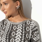 Туника Геометрия стиля (secret). Состав: 65% п/э, 30% вискоза, 4% спандекс, 1% мет. нить