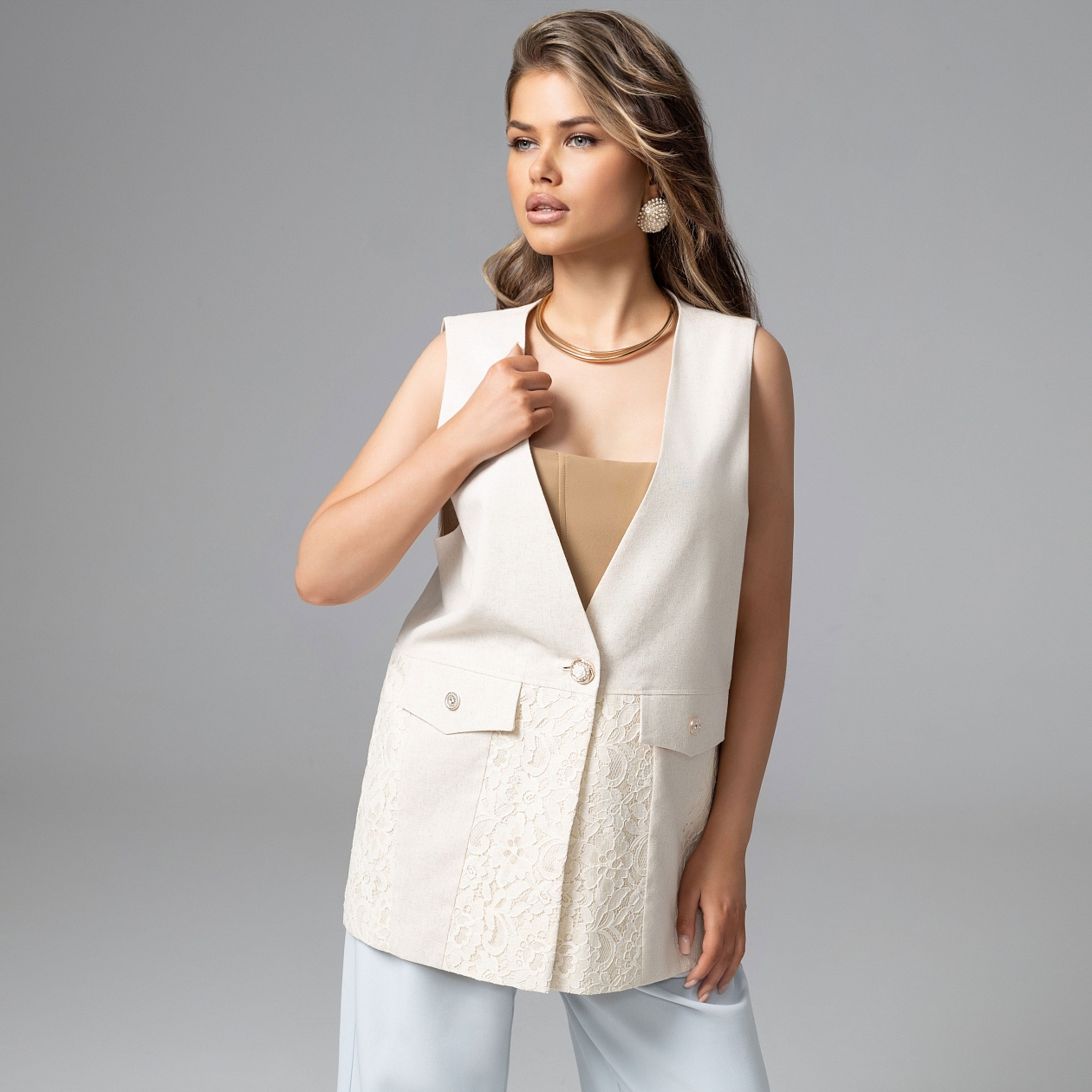 Искусство переговоров (леди). Состав: 40% полиэстер, 27% вискоза, 23% лён, 10% хлопок