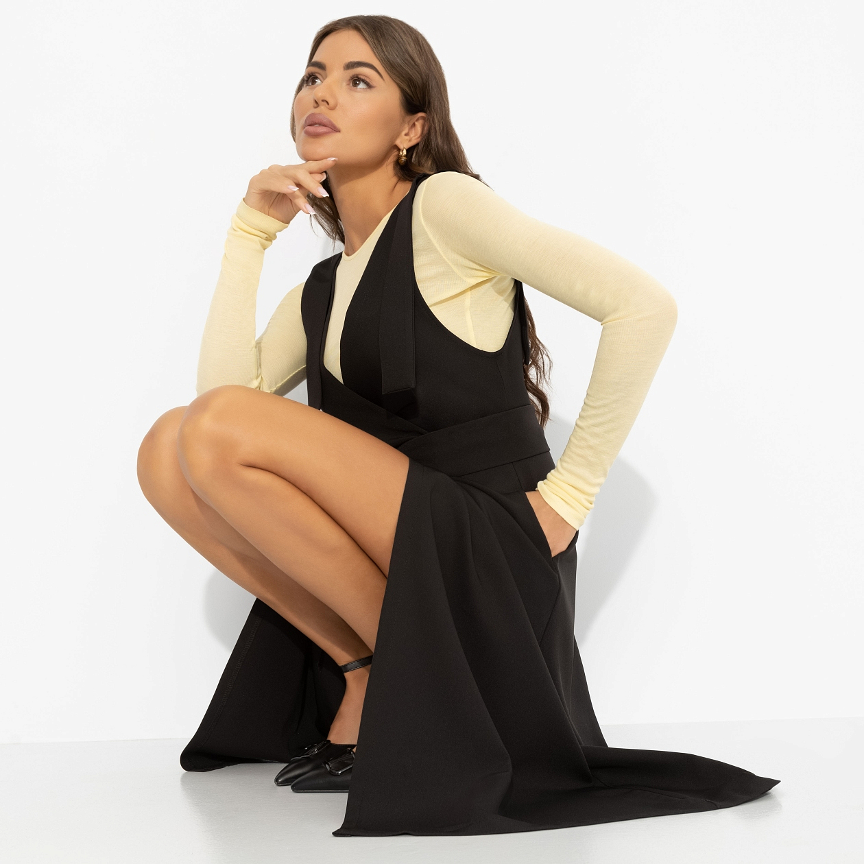 Сарафан Мисс Исключительность (new с поясом). Состав: 67% полиэстер, 30% вискоза, 3% спандекс