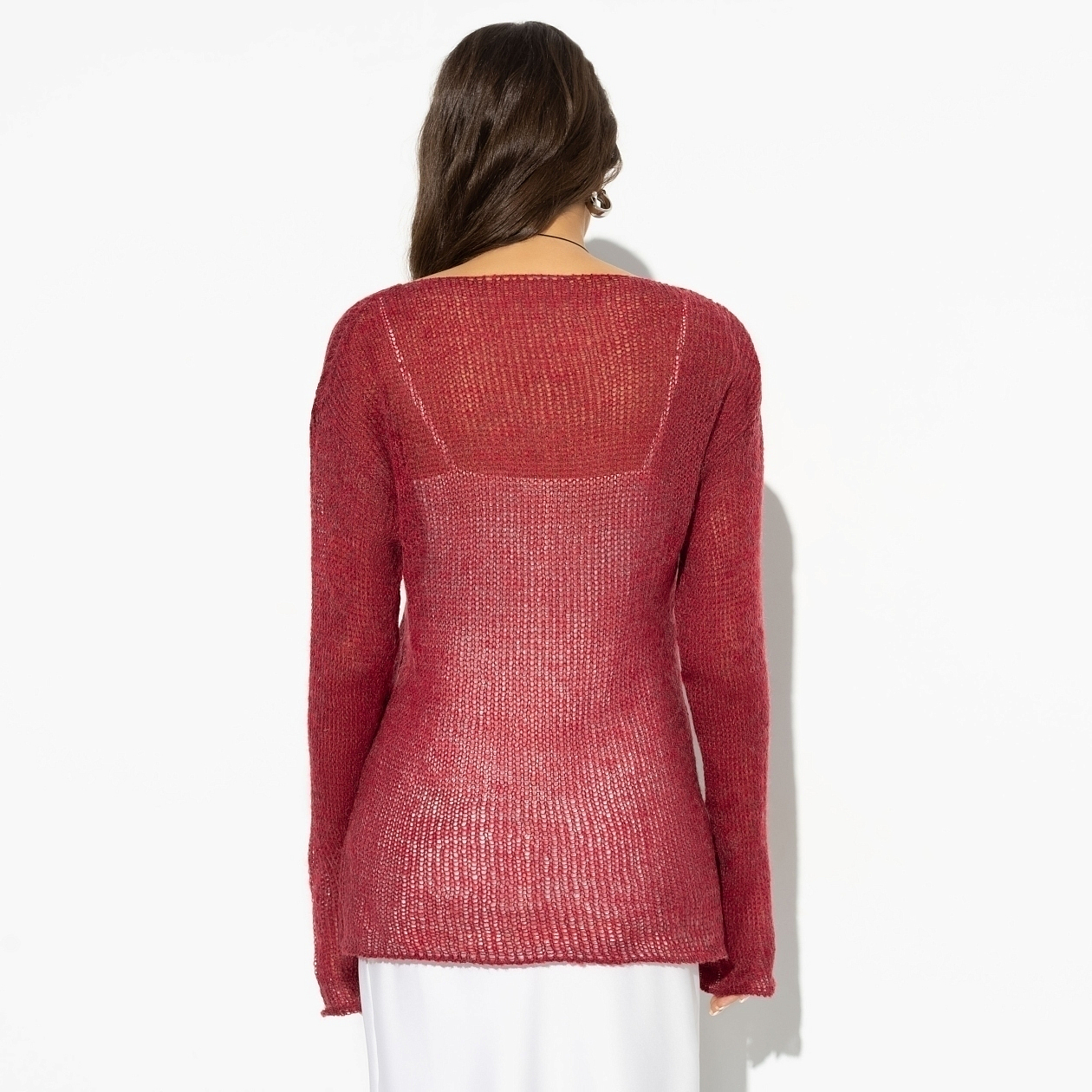 Туника Тонкая натура (scarlet). Состав: 60% акрил, 25% полиэстер, 15% пух коза