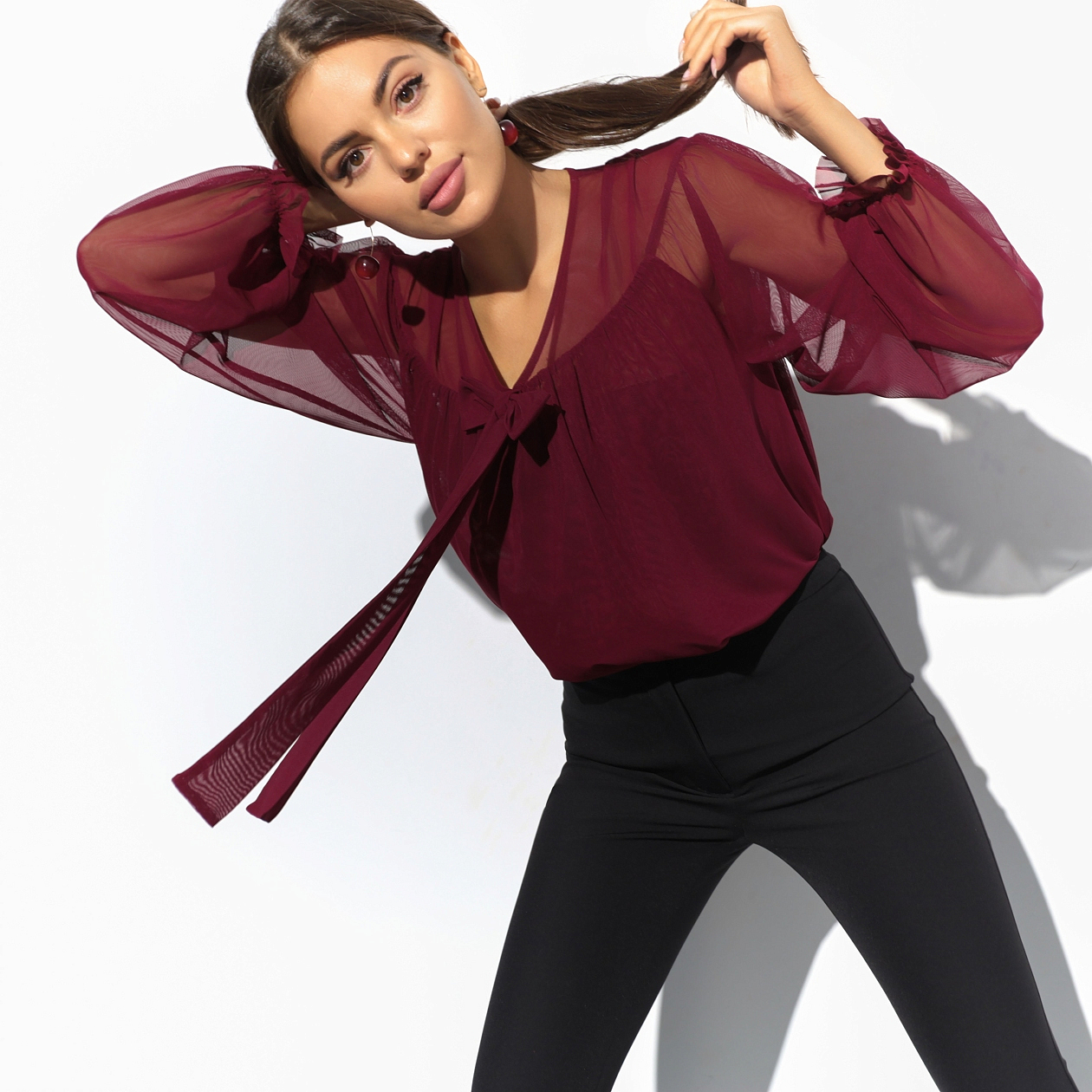 Блуза На крыльях вдохновения. Состав: 95% нейлон, 5% спандекс