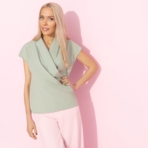 Блуза На пике изящества (зеленый). Состав: 95% полиэстер, 5% эластан