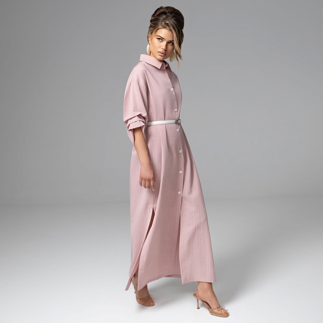 Платье-рубашка В правильном настроении (с ремешком) 