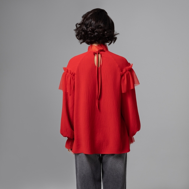 Блуза Мелодия сердца (красная) 