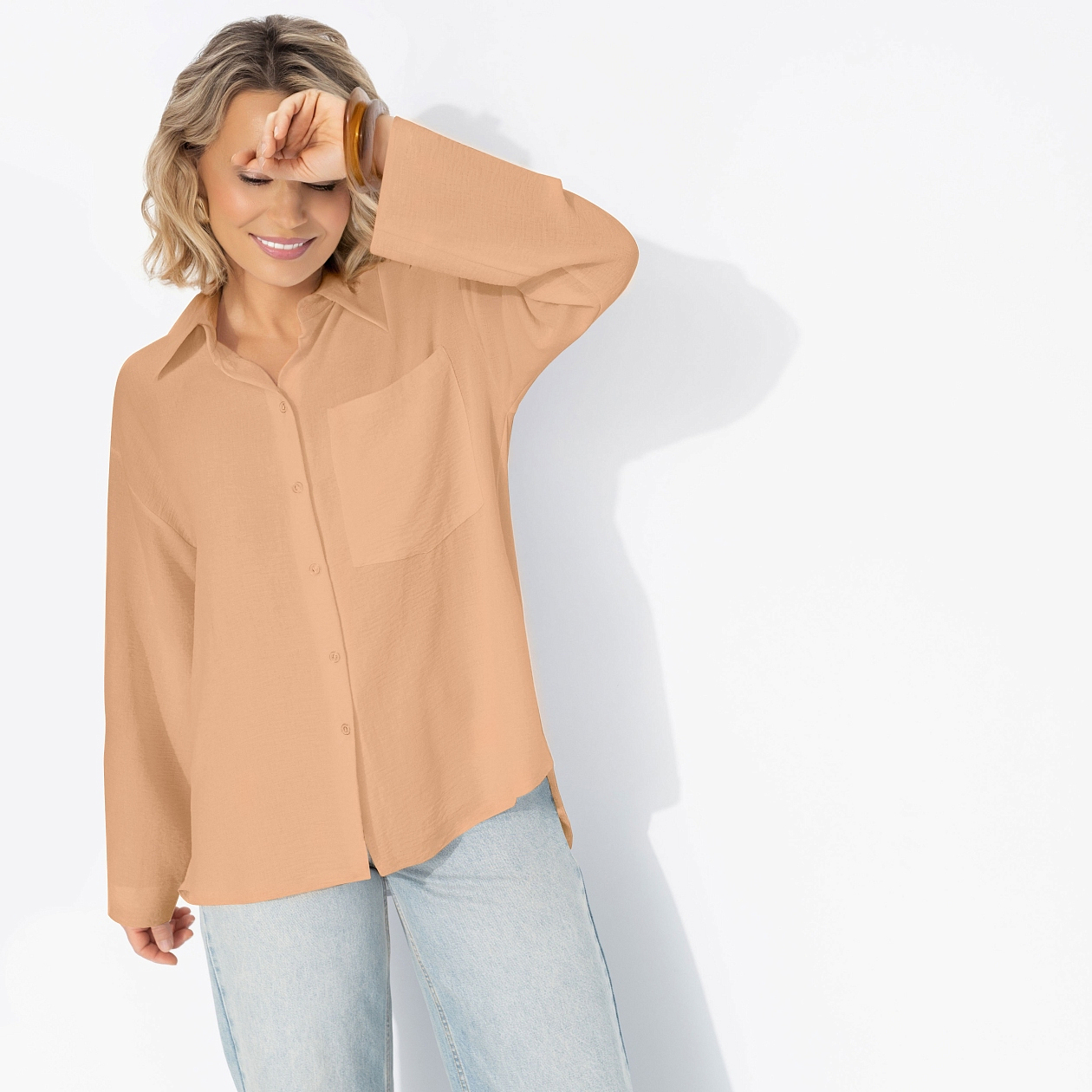 Создала себя сама (бежевая). Состав: 65% п/э, 30% вискоза, 5% эластан