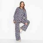 Брючный комплект Игра линий (контраст). Состав: 95% п/э, 5% эластан