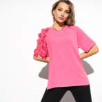 Футболка Закружила любовь. Состав: 65% п/э, 30% вискоза, 5% спандекс