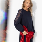 Платье Секрет любви (синее). Состав: 95% п/э, 5% эластан