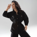 Пик элегантности (super black, с поясом). Состав: 90% хлопок, 10% вискоза