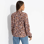 Блуза Драма в деталях (фундук). Состав: 65% п/э, 30% вискоза, 5% эластан