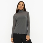 Водолазка Внешнее великолепие (gray 2 в 1) . Состав: 95% полиэстер, 5% спандекс