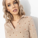 Поло Волна успеха (латте). Состав: 97% хлопок, 3% лайкра