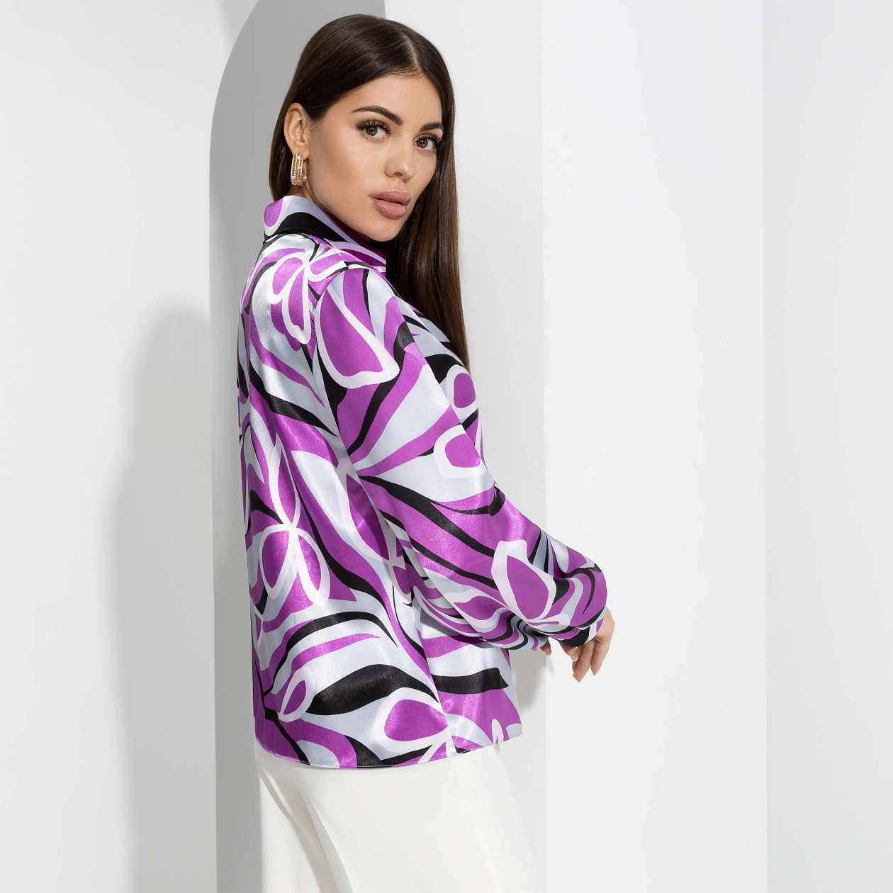 Блуза Личные границы (violet rose). Состав: 100% полиэстер