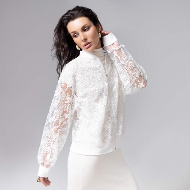 Бомбер Секрет смелости (белоснежный) 