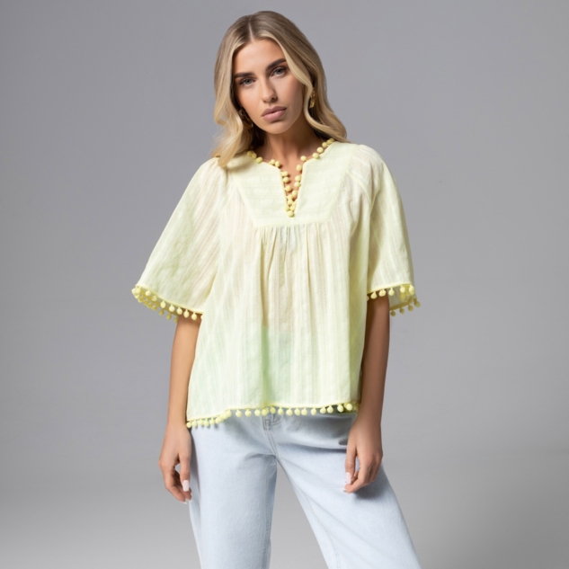 Блуза Летний фольклор (желтая) 