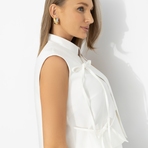 Прямая речь (белый). Состав: 60%  п/э, 37%  вискоза, 3% спандекс