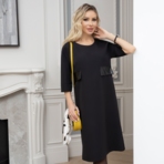 Платье Гид по событиям (блэк). Состав: 60% п/э, 37% вискоза, 3% спандекс