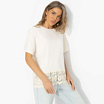 Футболка Знак принцессы (беж). Состав: 65% п/э, 30% вискоза, 5% спандекс