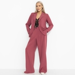 Брючный костюм Серьезный стиль (2 в 1, малиновый десерт). Состав: 65% п/э, 30% вискоза, 5% эластан