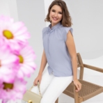 Блуза Свежая подборка (модница). Состав: 65% хлопок, 20% вискоза, 15% эластан