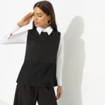 Блуза Кейт Мосс отдыхает (black). Состав: 96% п/э, 4% эластан