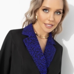 Платье Образ вне закона (синий леопард). Состав: 95% п/э, 5% эластан