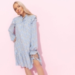 Платье Тонкий комплимент (голубое). Состав: 100% вискоза