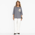 Футболка Красиво живу (серая). Состав: 90% вискоза, 10% эластан