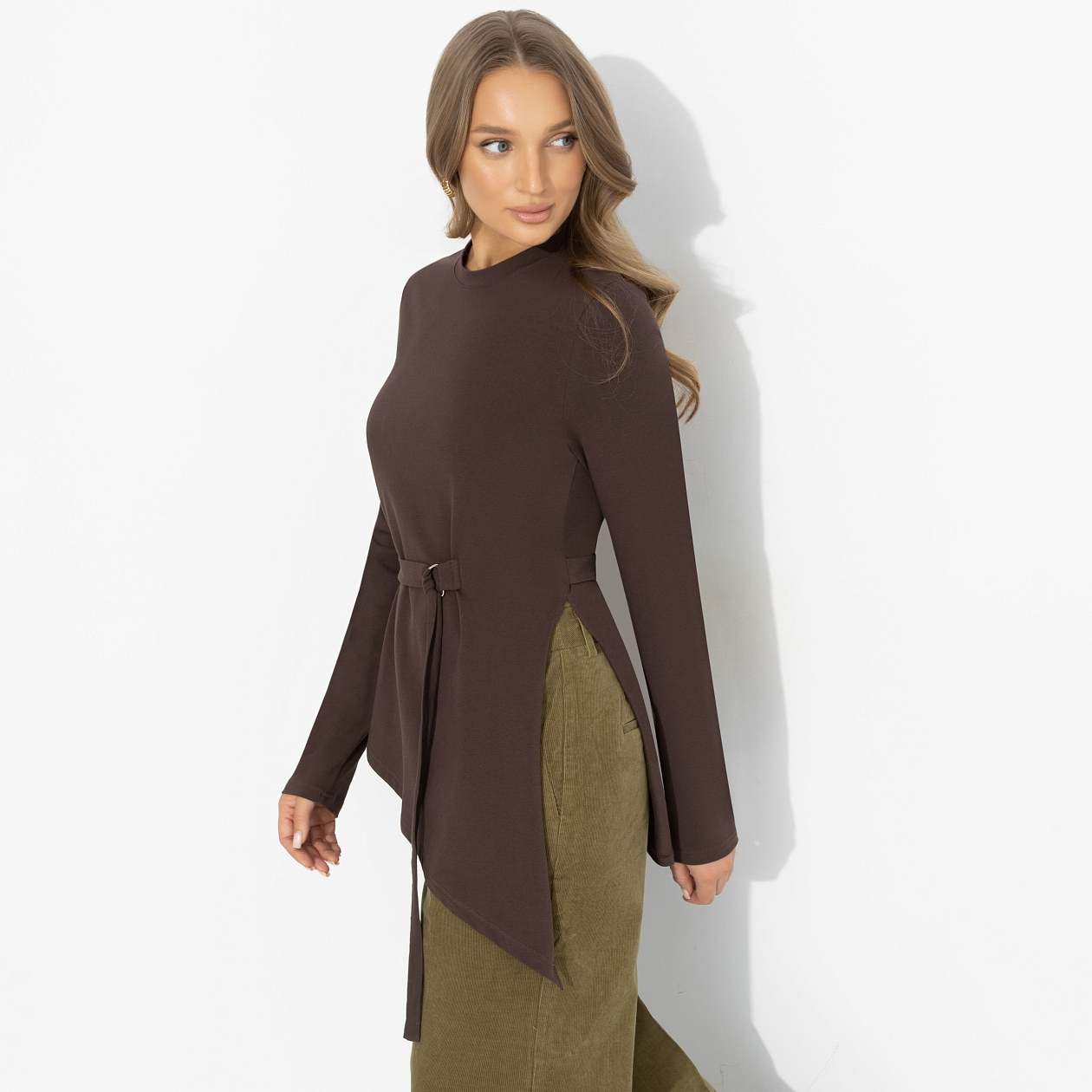 Лонгслив Внутри – вулкан. Состав: 95% хлопок, 5% лайкра