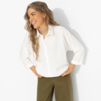 Блуза Твой личный тренд (белая). Состав: 95% полиэстер, 5% эластан