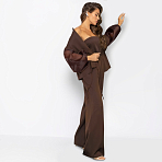 Брючный костюм Серьезная леди (2 в 1, брауни, нью). Состав: 95% п/э, 5% эластан