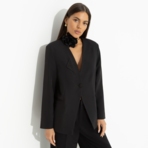 Жакет Власть в деталях (черный). Состав: 95% полиэстер, 5% эластан