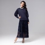 Платье История в кружевах. Состав: 65% полиэстер, 30% вискоза, 5% спандекс